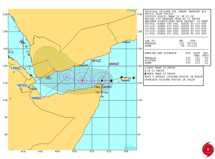 Карта с сайта JTWC