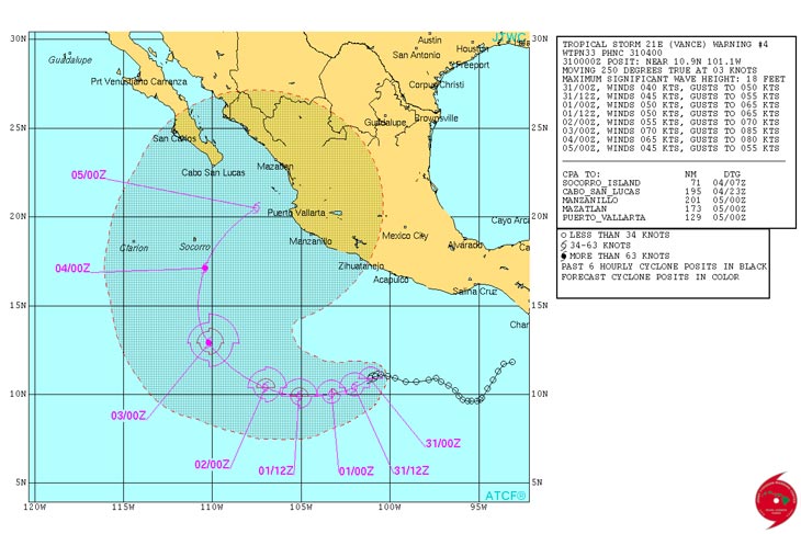 Карта с сайта JTWC